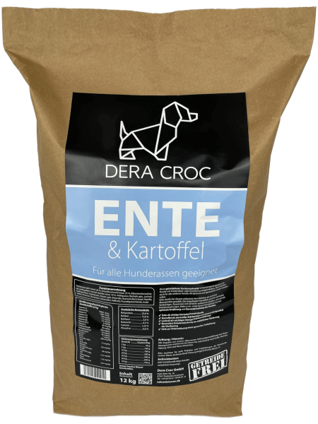 PREMIUM Ente & Kartoffel getreidefrei - 3kg | DERA CROC